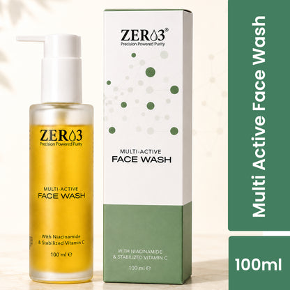 Zer03 Face Wash for Men & Women with Niacinamide & Vitamin C | Deep Cleansing Face Wash for All Skin Types | Removes Dirt, Excess Oil & Impurities | 100ml