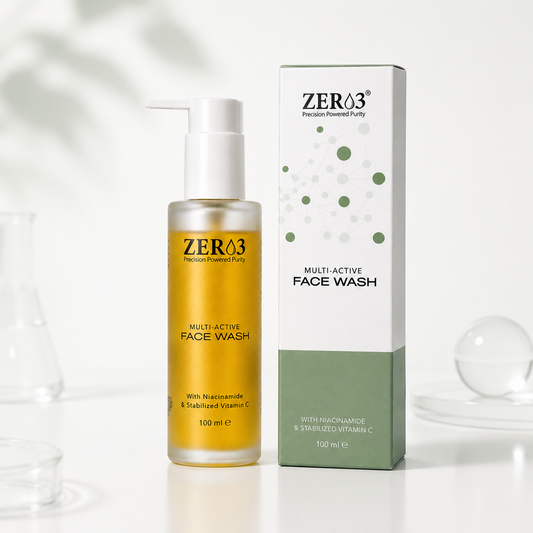 Zer03 Face Wash for Men & Women with Niacinamide & Vitamin C | Deep Cleansing Face Wash for All Skin Types | Removes Dirt, Excess Oil & Impurities | 100ml